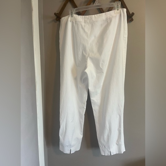 Piazza Sempione Audrey Straight-Leg Cropped Pants white flat front EU 48/14 - Picture 4 of 5